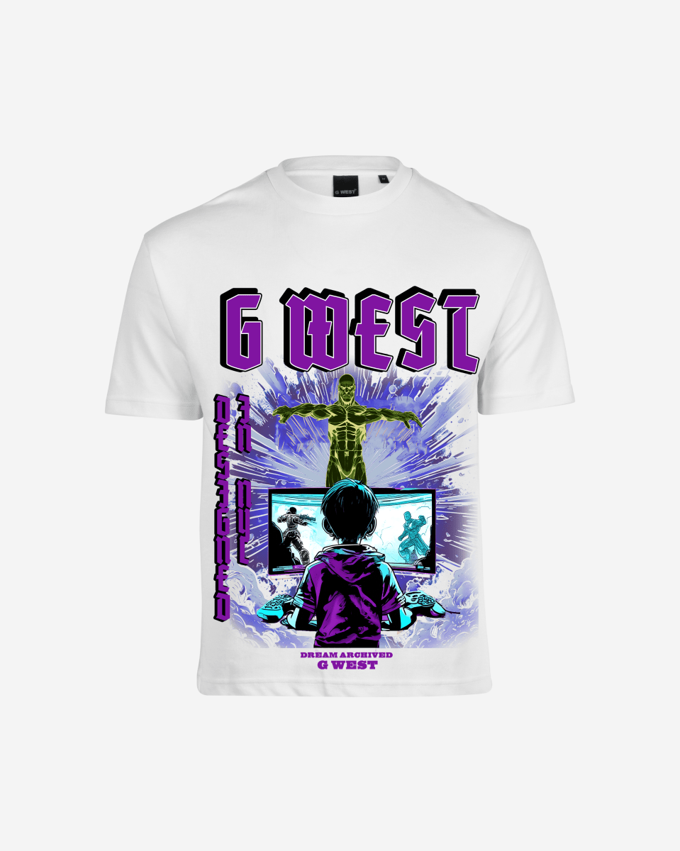 G Baby Collection Blue Black Oversized Graphic T-Shirt Mens